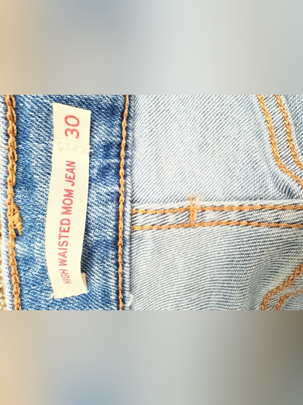 Levi's Light Blue Denim Jeans with Orange Stitching